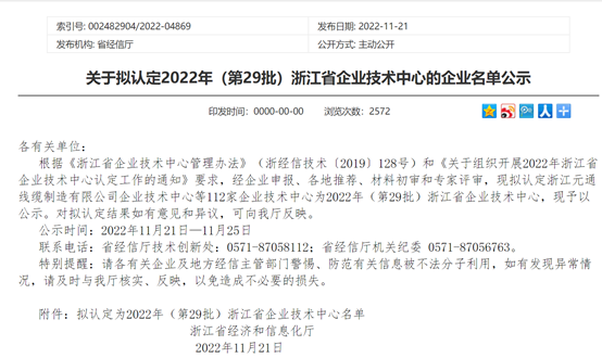 浙江省企業(yè)技術(shù)中心！本松新材首次申報(bào)并光榮上榜